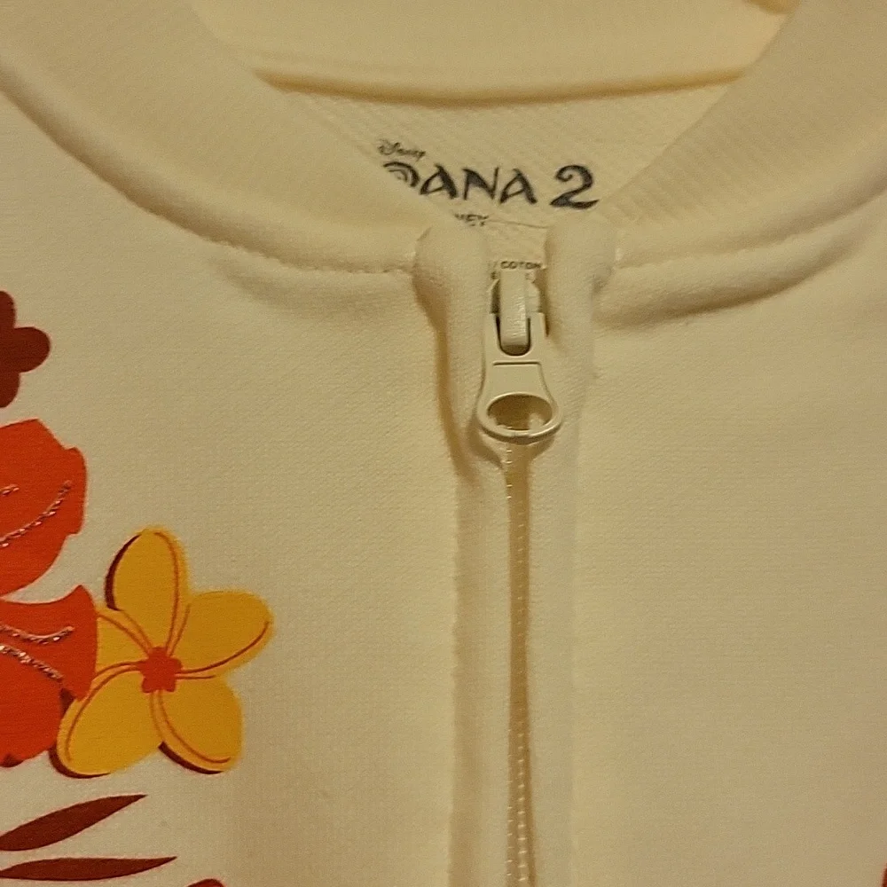 NWT: Disney MOANA 2 Girls Full Zipper Sweatshirt - Picture 2 of 9